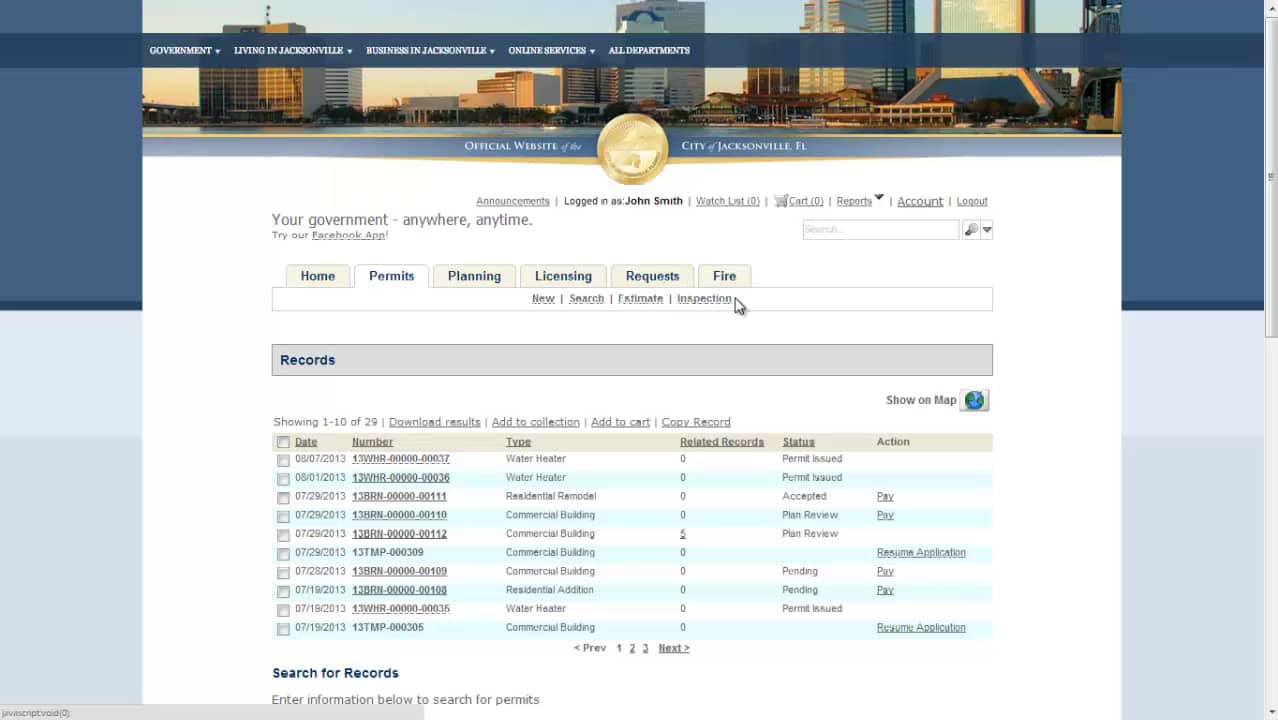 Online Self Service Accela Citizen Access Jacksonville FL on Vimeo