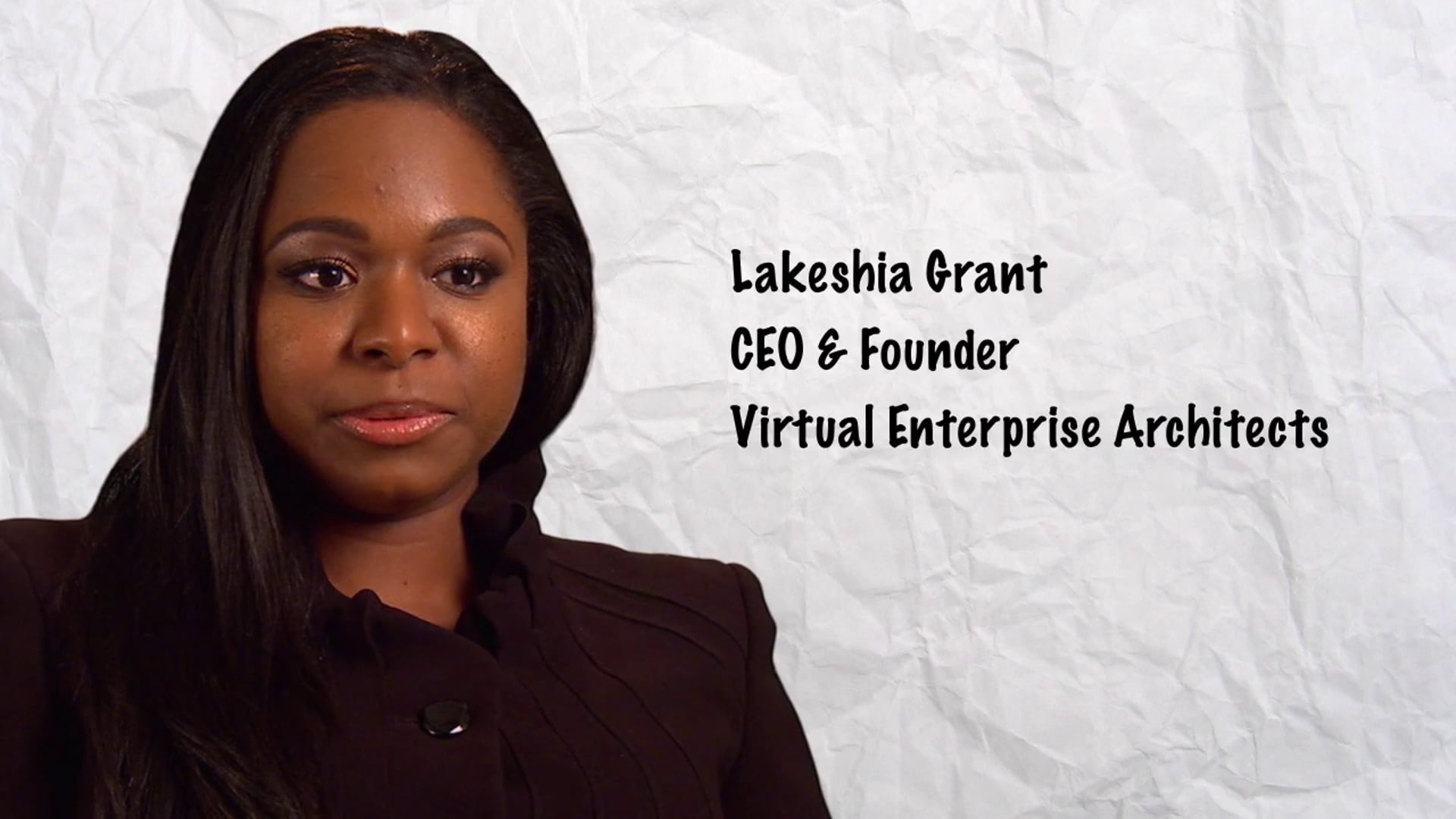 Lakeshia Grant of VEA on Entrepreneurship (Segment 1)