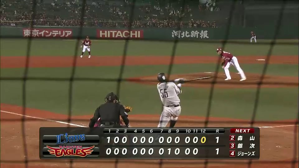 12回表 イーグルス5番手・ルーキー西宮 空振り三振でピンチを切り抜ける!!2014/4/22 E-L