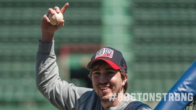 Touching tribute: Brock Holt tips cap to empty Fenway Park after