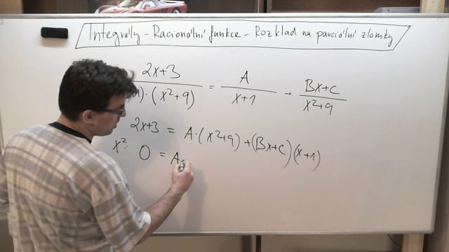 Integrace racionálních funkcí - rozklad na parciální zlomky 2