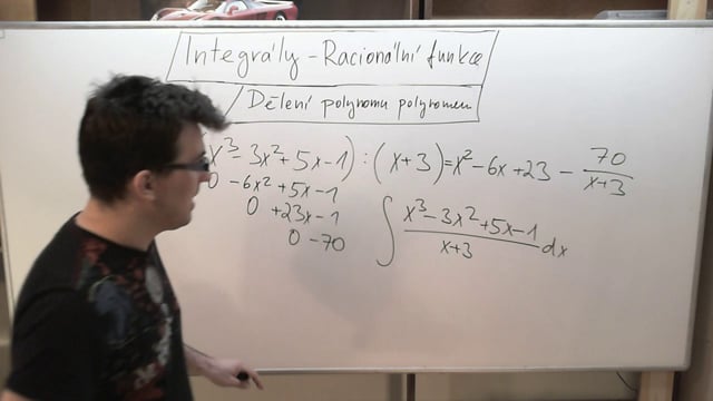 Integrace racionálních funkcí - dělení polynomu polynomem