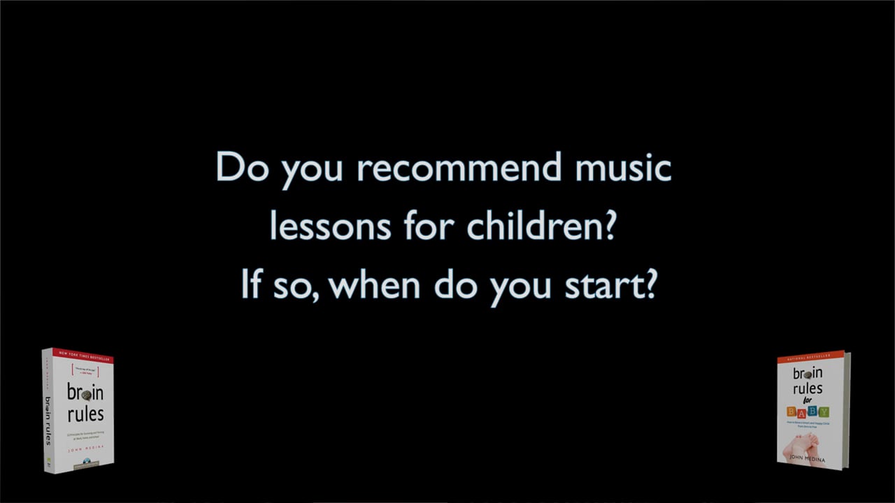 Do you recommend music lessons for children?