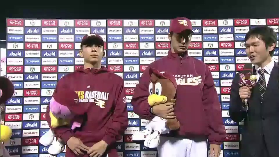 イーグルス森投手・福山投手ヒーローインタビュー 2014/5/1 E-M
