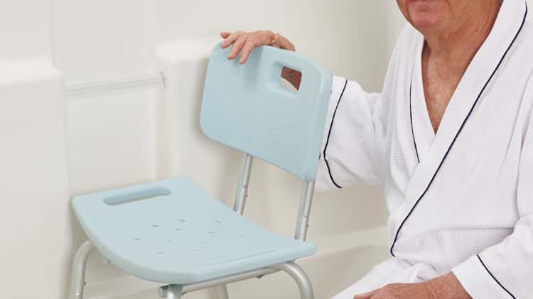 Medline Bath Bench with back microban