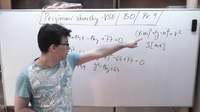 VŠE - Příklad 9 - Analytická geometrie - kružnice