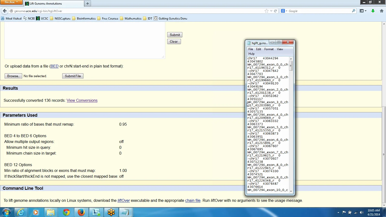 How to Convert BED Files from One Build Version to Another on Vimeo