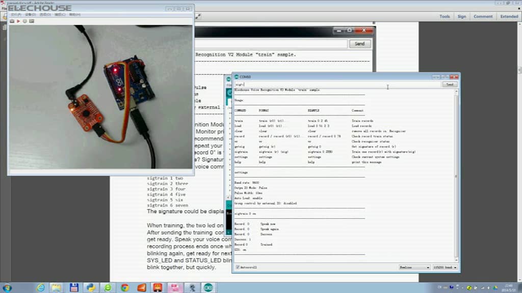 ELECHOUSE Speech Recognition Module V3 with Arduino on Vimeo