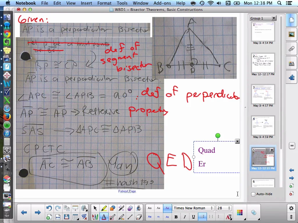 Perpendicular bisector clearance converse