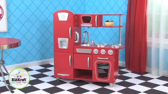 Kidkraft red vintage store kitchen costco