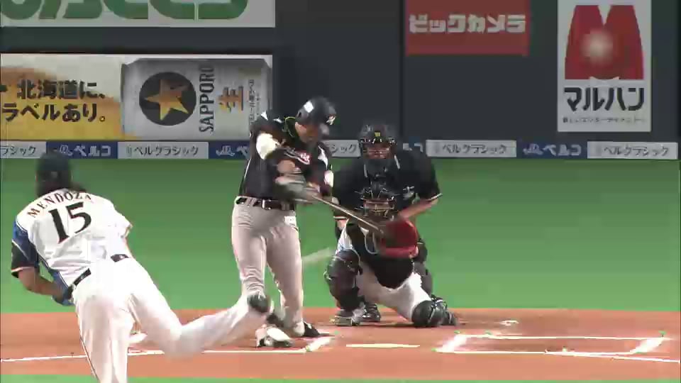 6回表 ファイターズ中島卓が華麗なるプレイを披露!! 2014/5/18 F-M