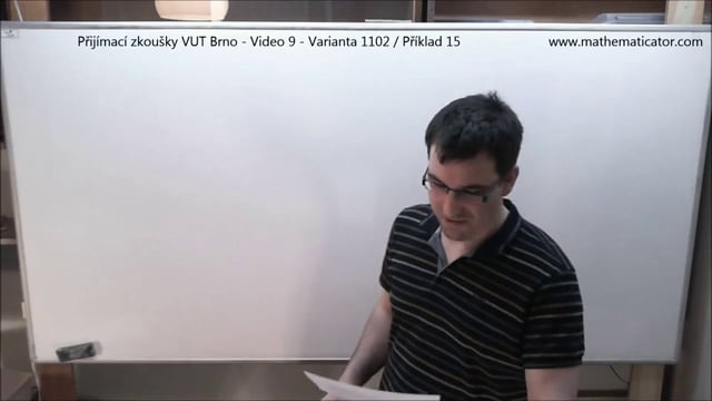 Přijímací zkoušky na VUT Brno - Video 9 - Slovní úloha