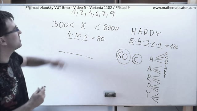 Přijímací zkoušky na VUT Brno - Video 5 - Kombinatorika
