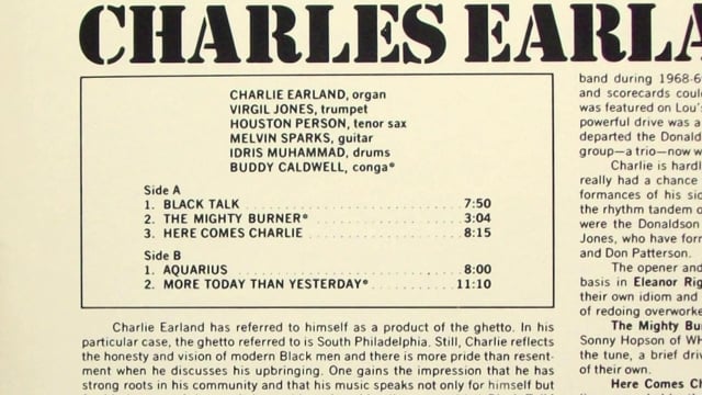 Charles Earland Black Talk