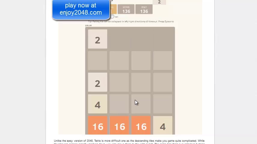 2048 tetris version on Vimeo