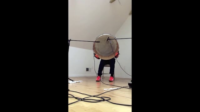 Excerpts from "Circular Breathing and Concert Bass Drum" by Ben Hall. 2 minutes, 2013.