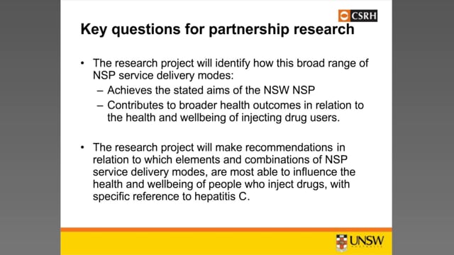 Looking to the future of Needle and Syringe Programs and Harm Minimisation Programs in NSW
