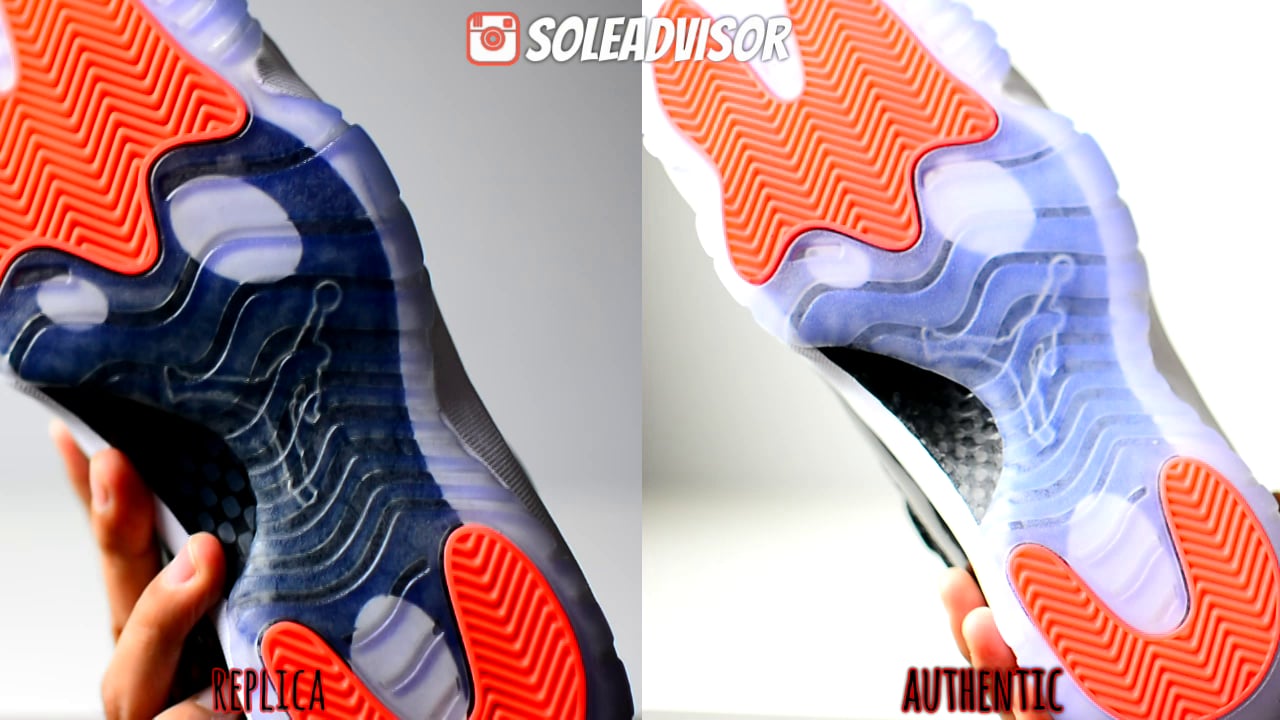 real vs fake jordan bred 11