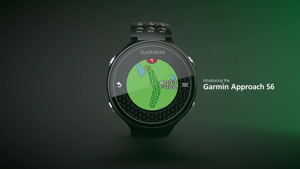 Product Display Garmin Approach S6 GPS Golf Watch - Black
