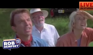 Man Inserts Dulldog into Jurassic Park Scene