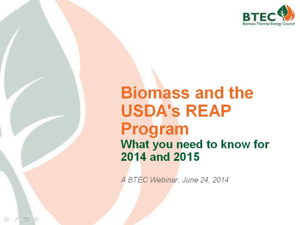 Biomass and the USDA's REAP Program - What you need to know for 2014 ...