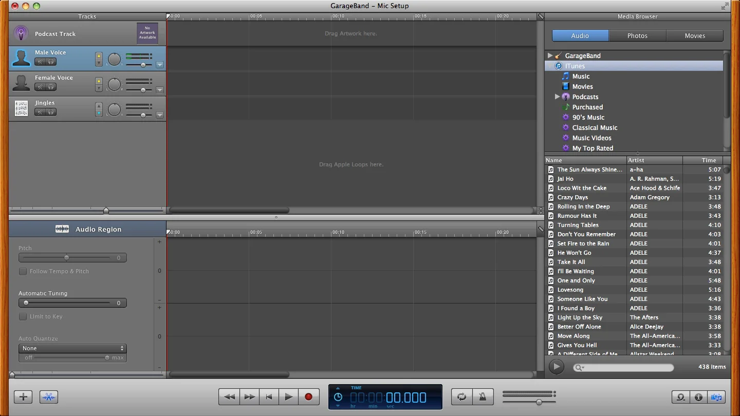 Mic setup on Vimeo