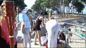 Cadena humana contra el fràquing a Sant Martí d'Empúries