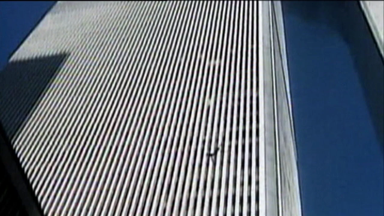 world trade center jumpers holding hands