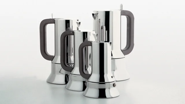 Alessi - 9090 - Richard Sapper - Espresso Coffee Maker - 3 cups - Stainless  Steel