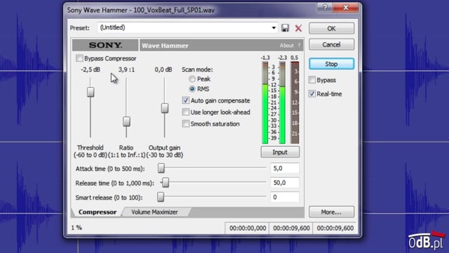 Przedstawienie procesora Wave Hammer (Sony Sound Forge)