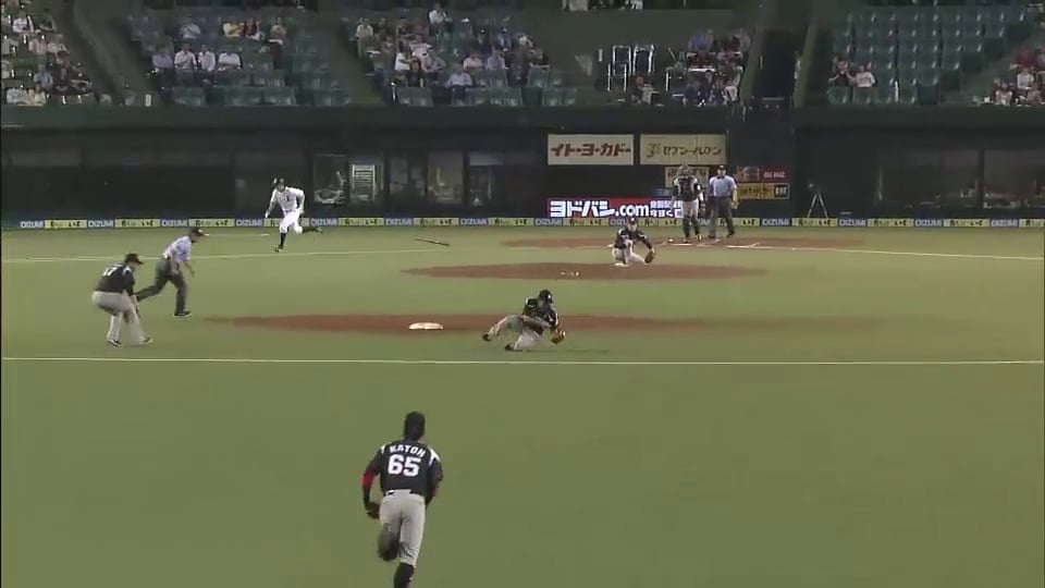 6回裏 マリーンズ・鈴木が好プレー!! 連敗ストップへ キャプテンの意地を見せる!! 2014/7/9 L-M