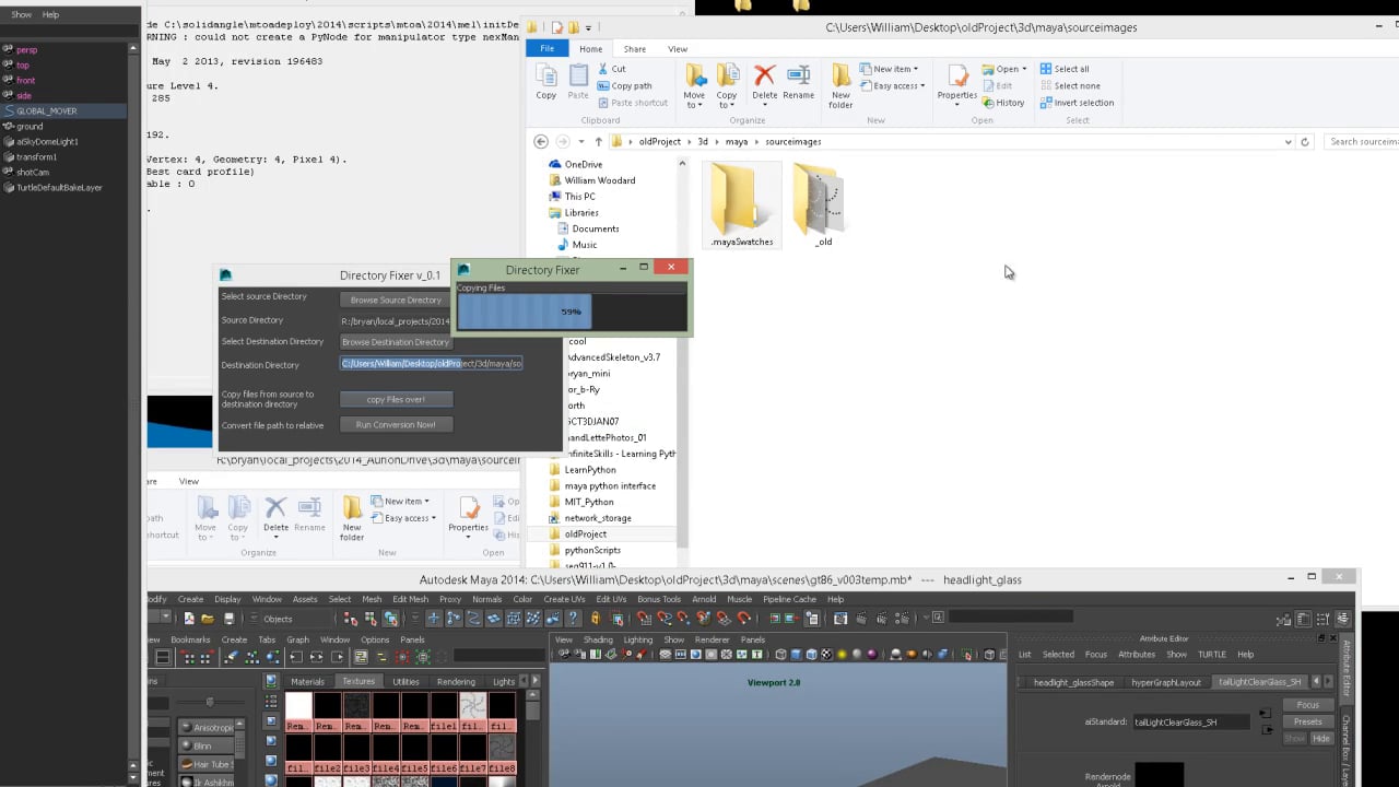 Maya file transfer/change absolute file path to relative. on Vimeo
