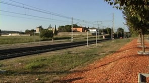 Rafel Bruguera valora la remodelació de l'estació de tren de Camallera