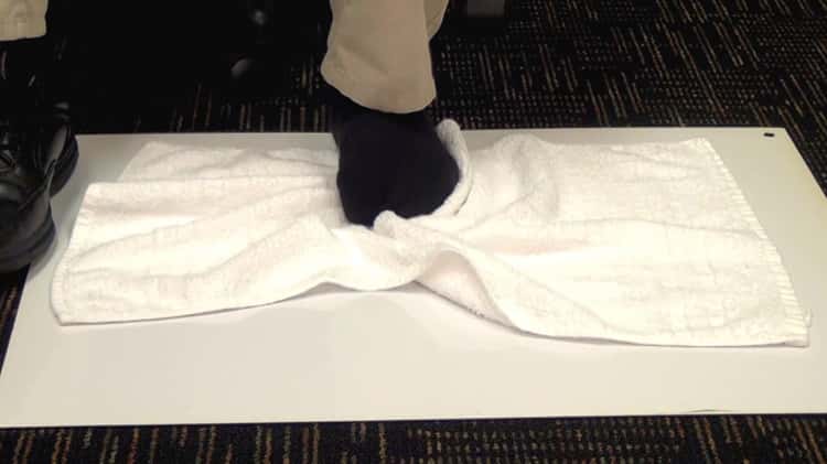 Ankle Inversion Eversion Towel Slide on Vimeo