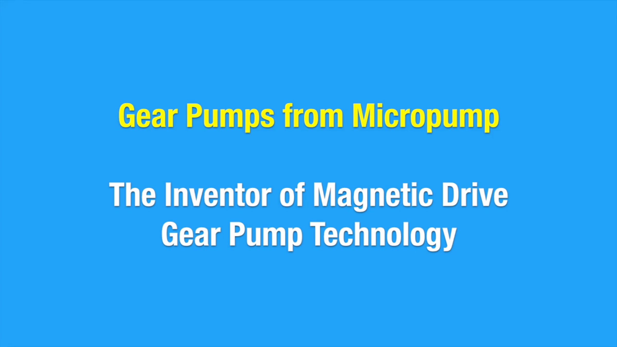 Michael Smith Engineers Ltd - Gear Pumps from Micropump | Videos ...