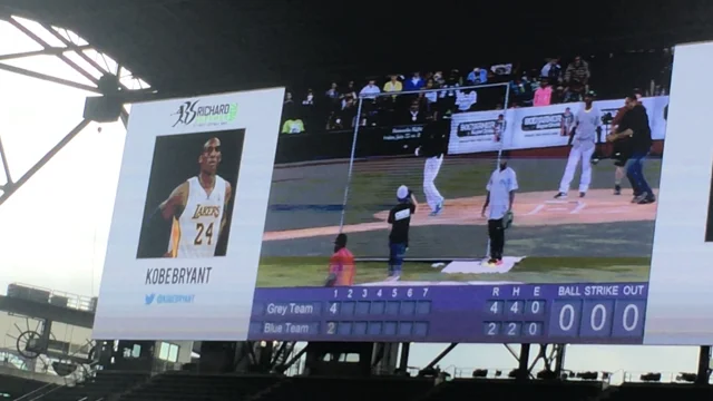 Kobe Bryant & Russell Wilson, 2014. Richard Sherman Charity Baseball Game.  RIP Kobe : r/Seahawks