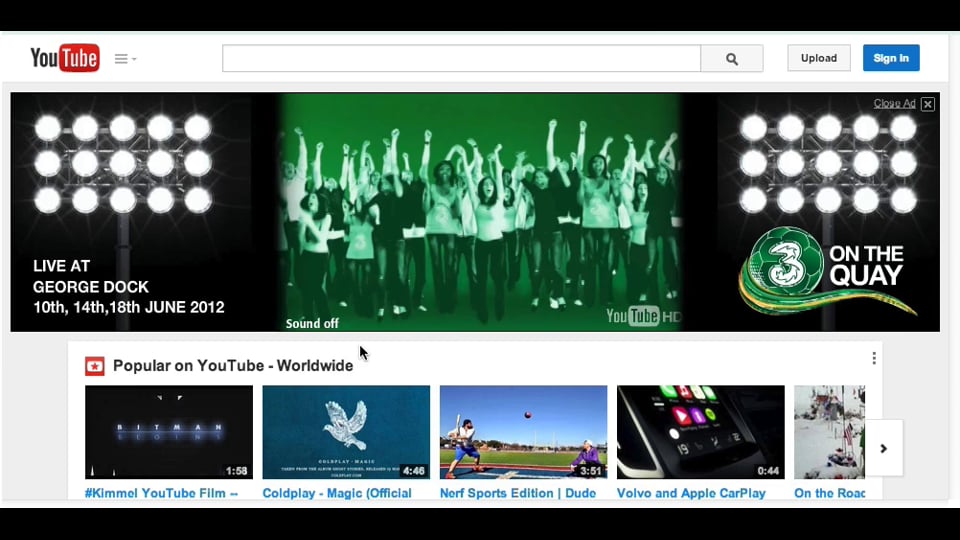 YouTube Masthead