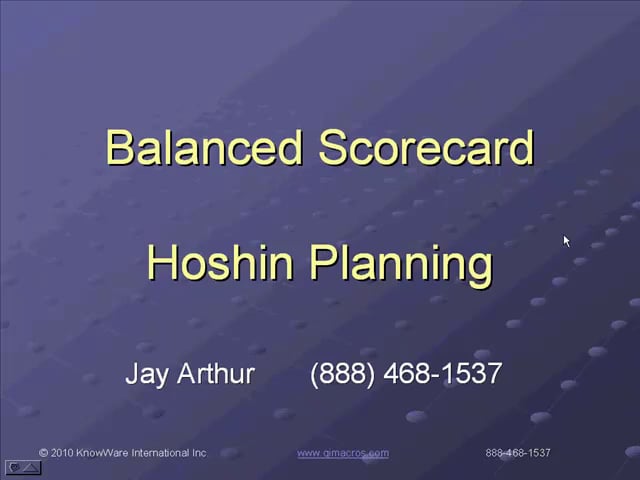 Balanced Scorecard in Excel