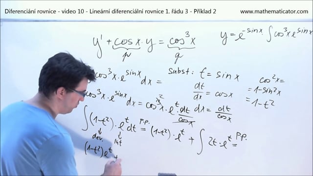 Diferenciání rovnice - video 10 - Lineární diferenciální rovnice 1. řádu 3 - Příklad 2