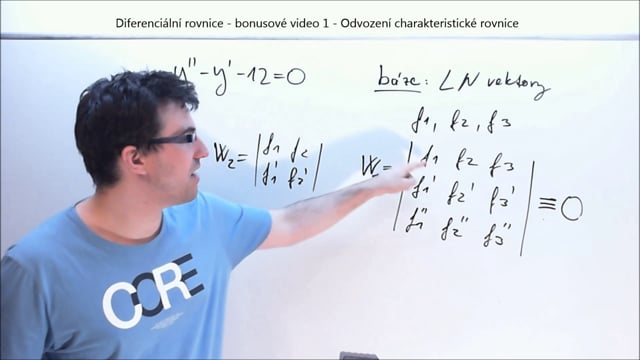 Diferenciální rovnice - bonusové video 1 - Odvození charakteristické rovnice
