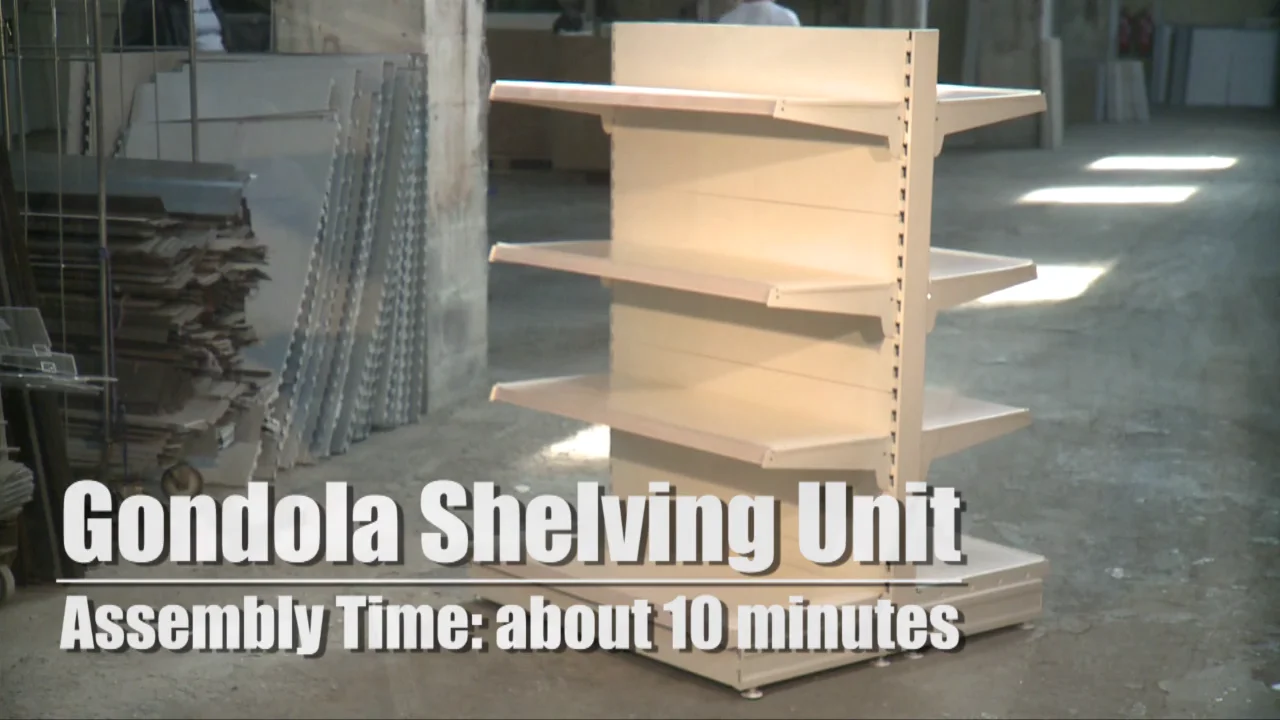 Gondola Shelving Assembly Instructions on Vimeo