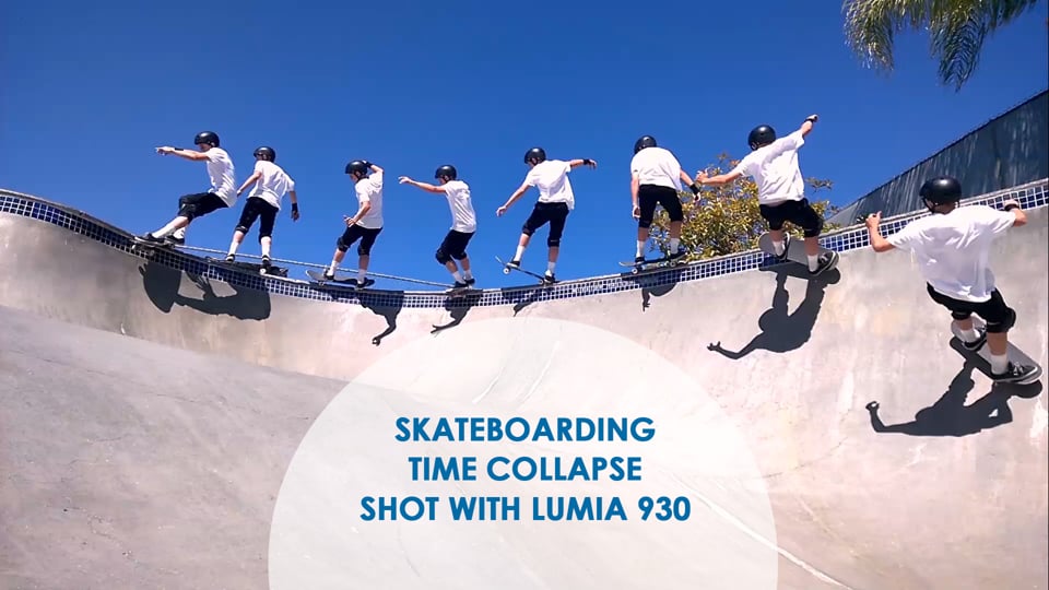 Time Collapse en skateboard : filmé avec le Lumia 930