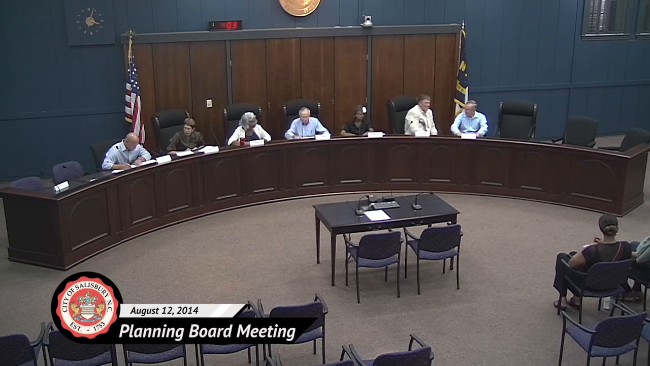 8/12/2014 Salisbury (NC) Planning Board Meeting on Vimeo