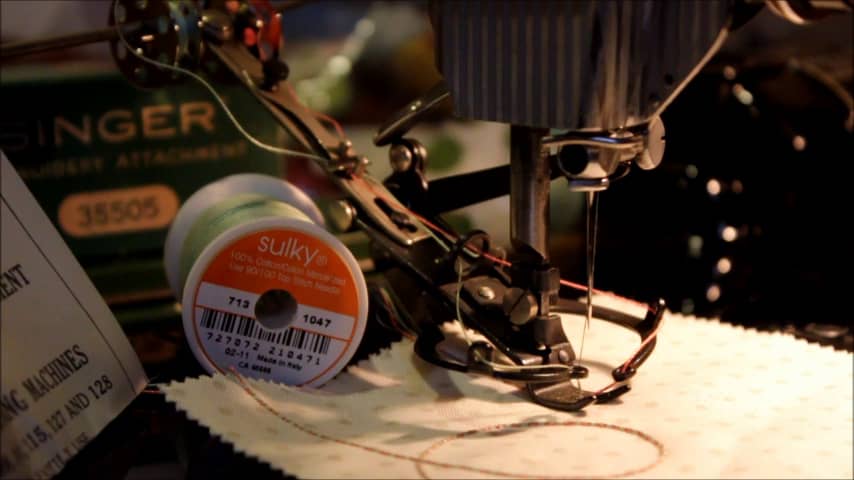 SINGER Two-Thread Embroidery Attachment - Demonstration on Vimeo