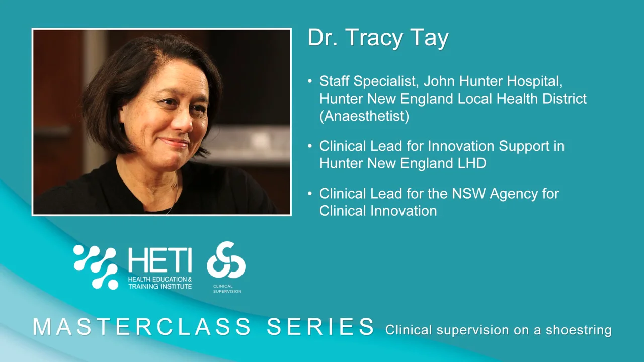 11. Masterclass - Clinical supervision on a shoestring - Dr Tracy Tay on  Vimeo
