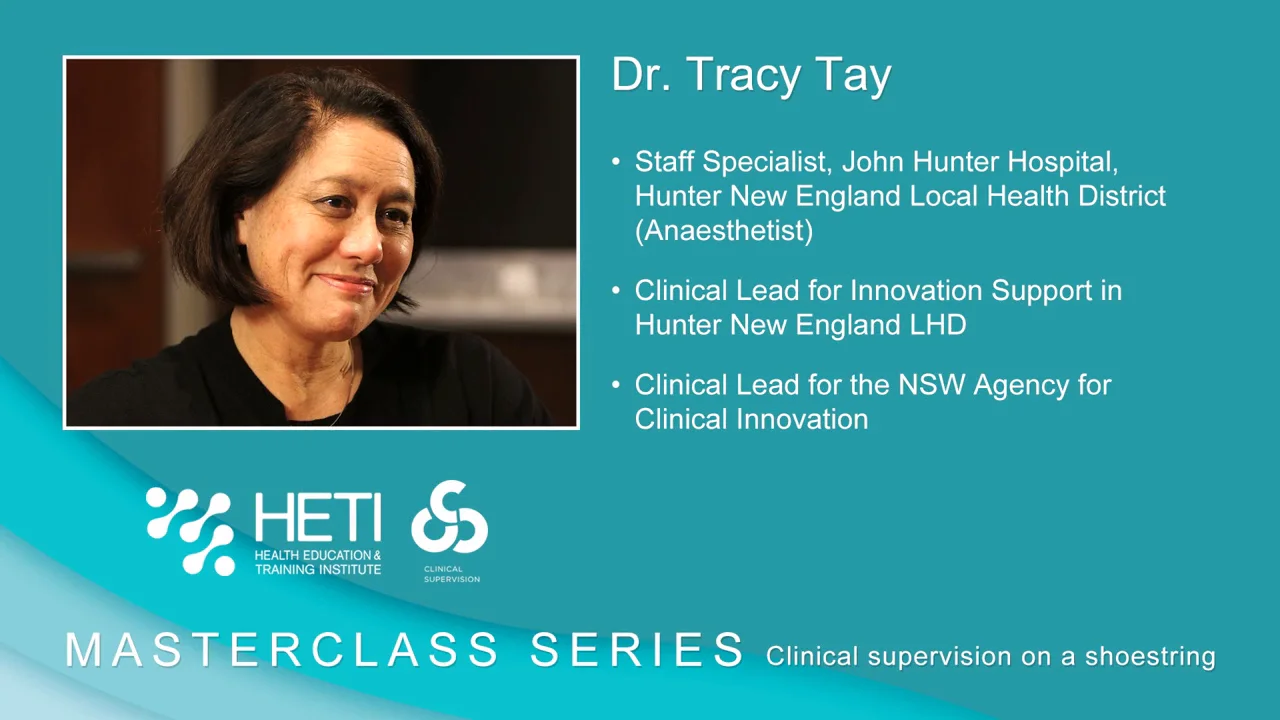 11. Masterclass - Clinical supervision on a shoestring - Dr Tracy Tay on  Vimeo