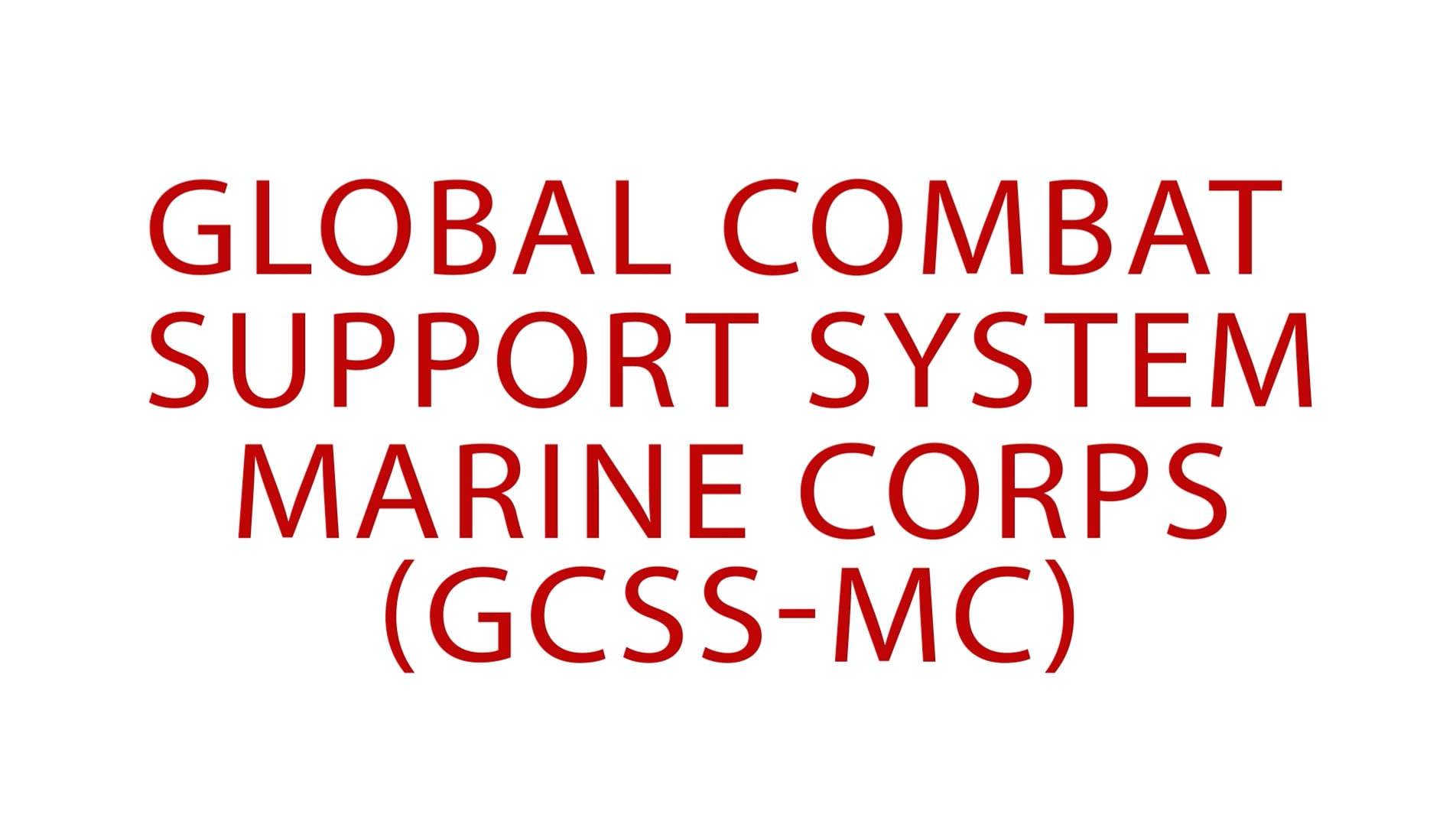 USMC ExLog Wargame - GCSS-MC on Vimeo