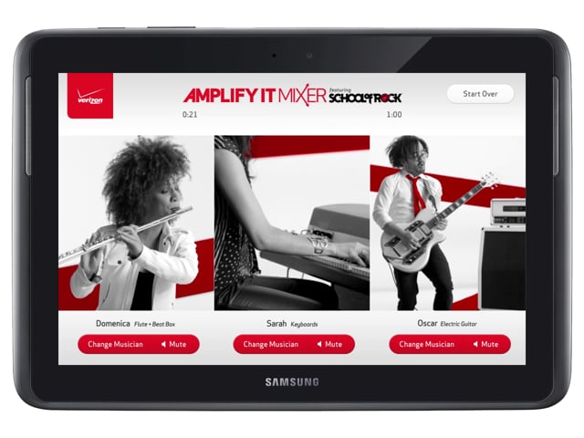 Verizon Store Interactive School of Rock Demo