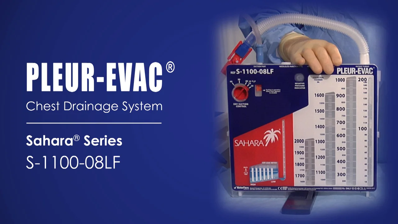 SAHARA videos Setup Sahara® S1100 Unit, Pleurevac® Chest Drainage