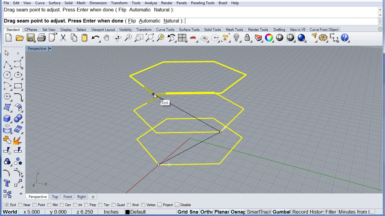 04 11 Adjust closed curve seam Rhino Visual Tips 5